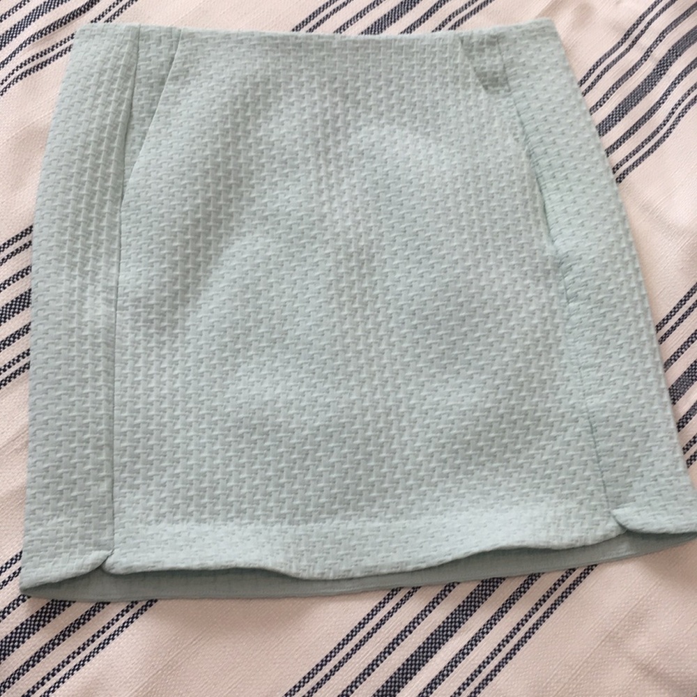 Mini skirt, sea glass green with pockets